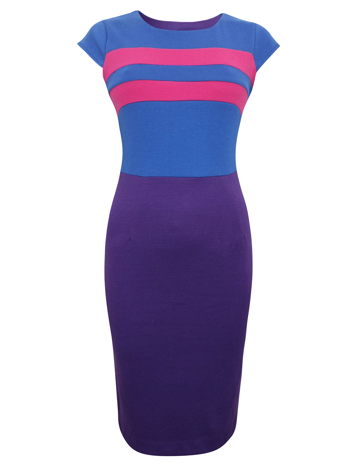Collection London - - The Collection BLUE Color Block Shift Dress