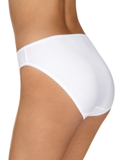 Marks and Spencer - - M&5 White Pure Cotton High Leg Knickers - Size 8 to 22