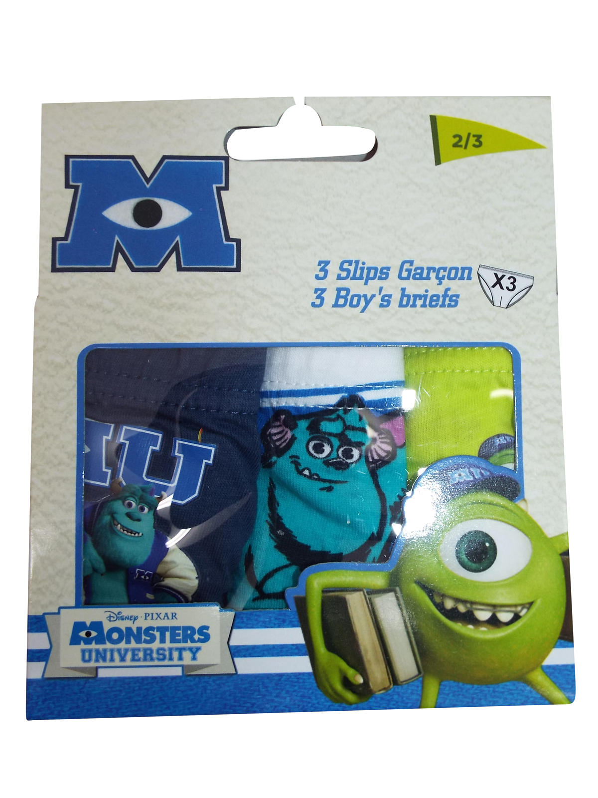 DISNEY Licenced - - Disney Boys NAVY 3-Pack Pure Cotton Monsters Inc ...