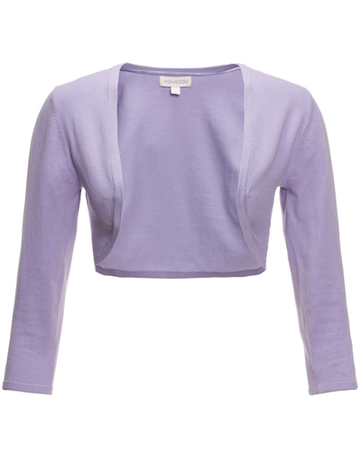 M0ns00n Lilac W Cotton Stretch Bolero Shrug - Size Small to Xlarge 8/10 ...