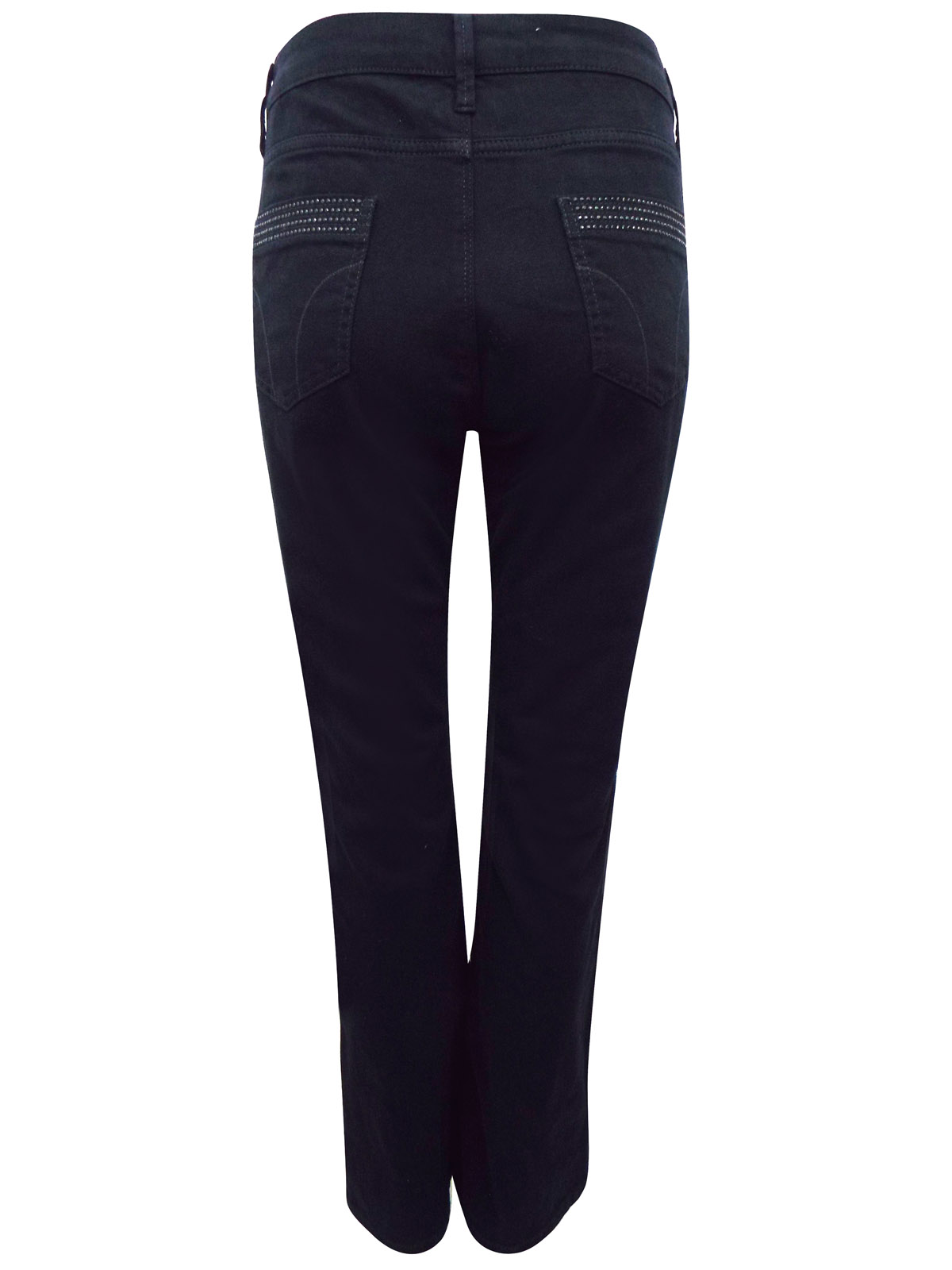 Marks and Spencer - - M&5 BLACK Diamante Detail Bootleg Denim Jeans ...
