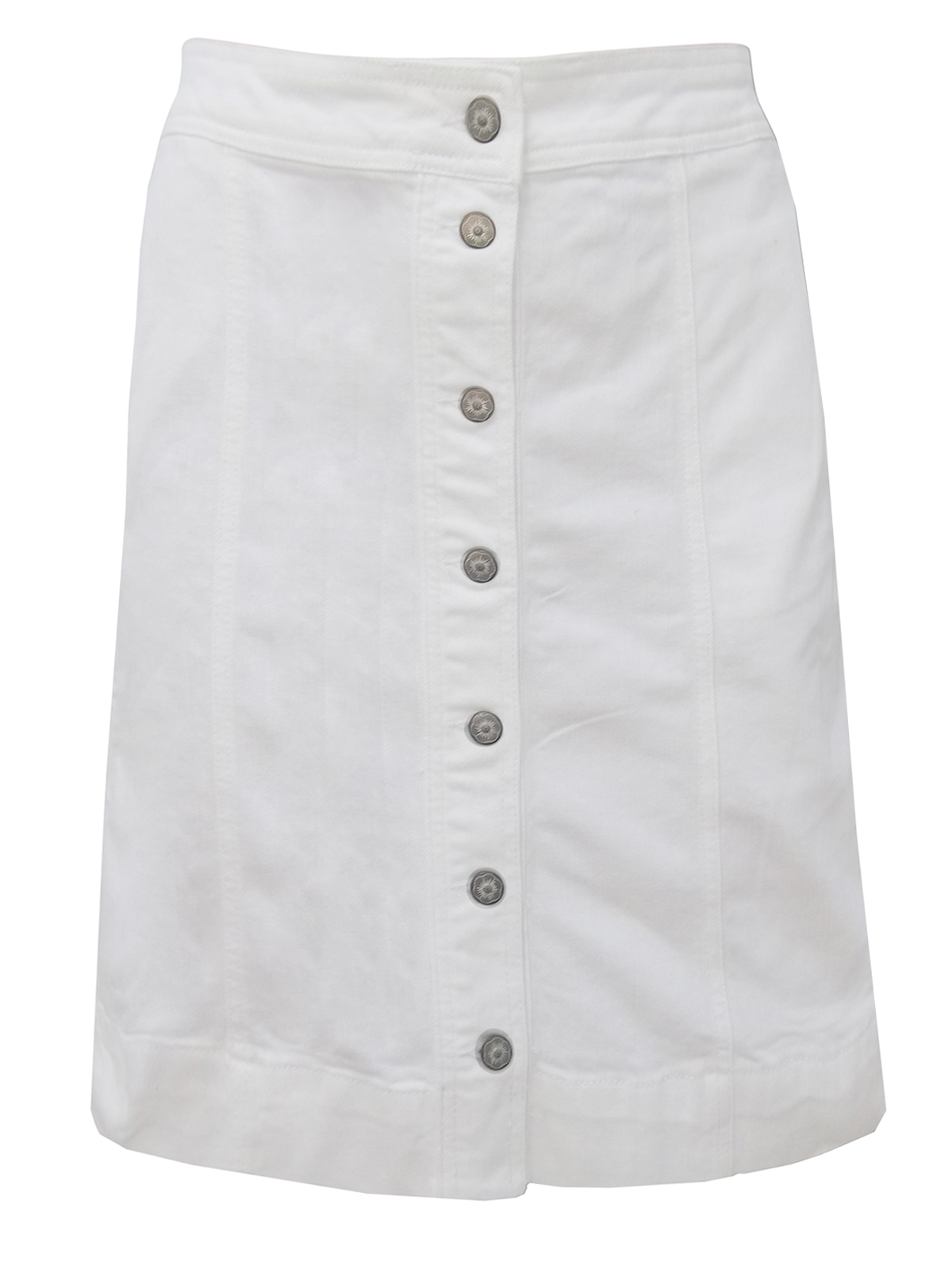 Marks and Spencer - - M&5 WHITE Button Through Denim Skirt - Size 20 to 22