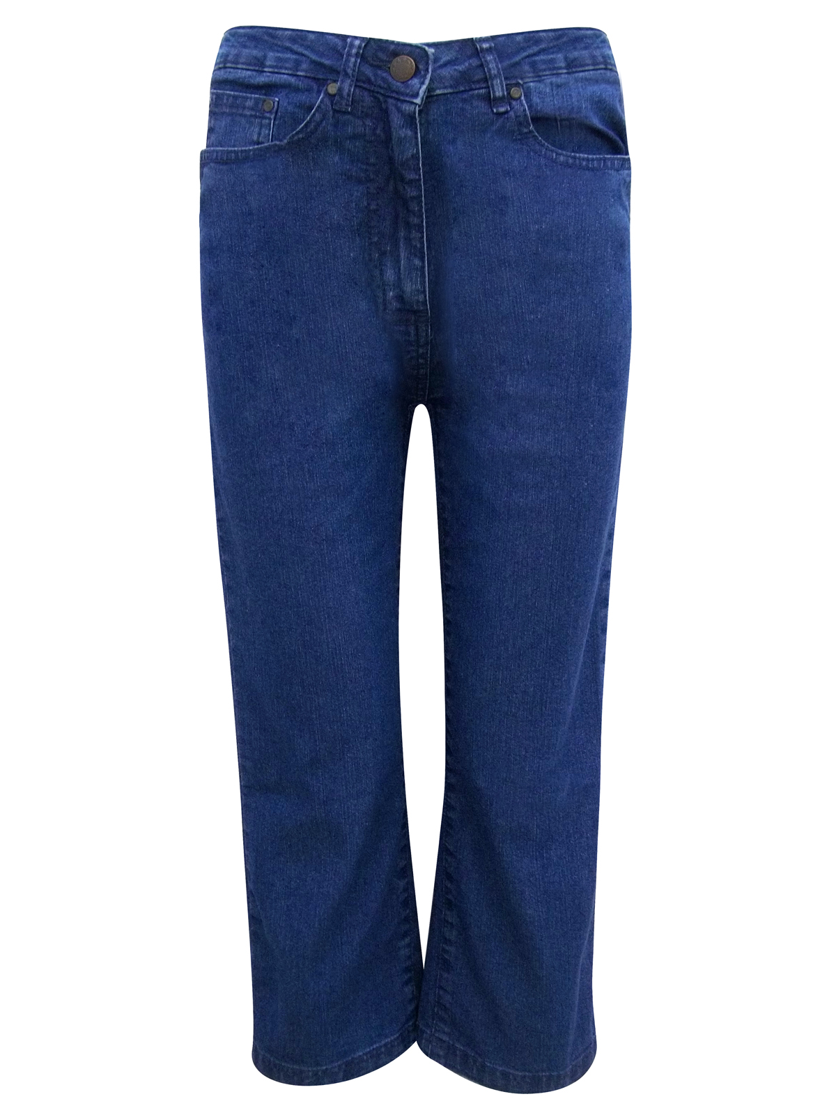 INDIGO Cropped Denim Jeans - Size 10 to 24